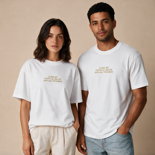 Pasta Al Dente and Glutenfree – Unisex Oversized – Mockup