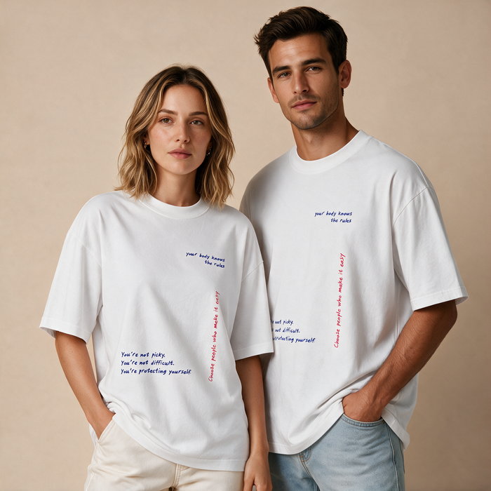 Your Body Knows The Rules – Unisex Oversized – Mockup