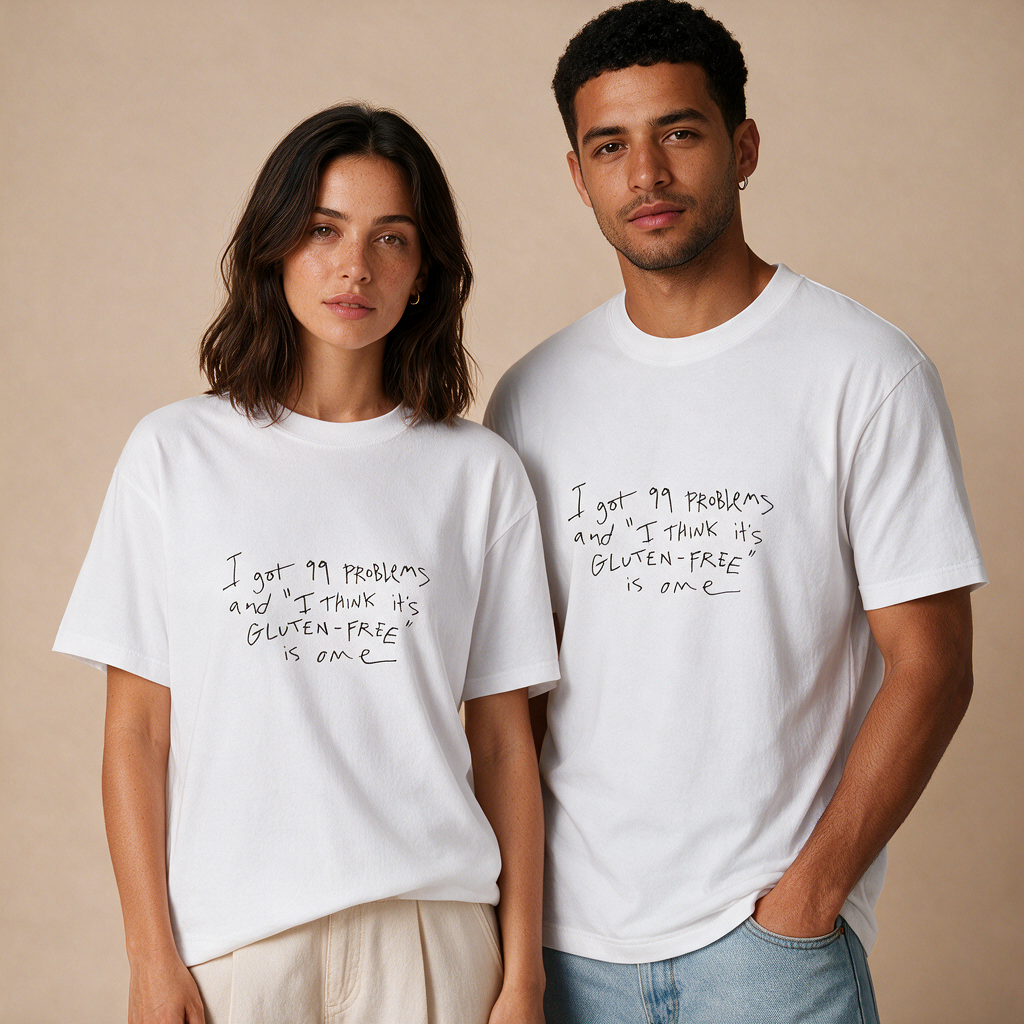 99 Problems, Gluten Is One – Unisex Klassisch – Mockup