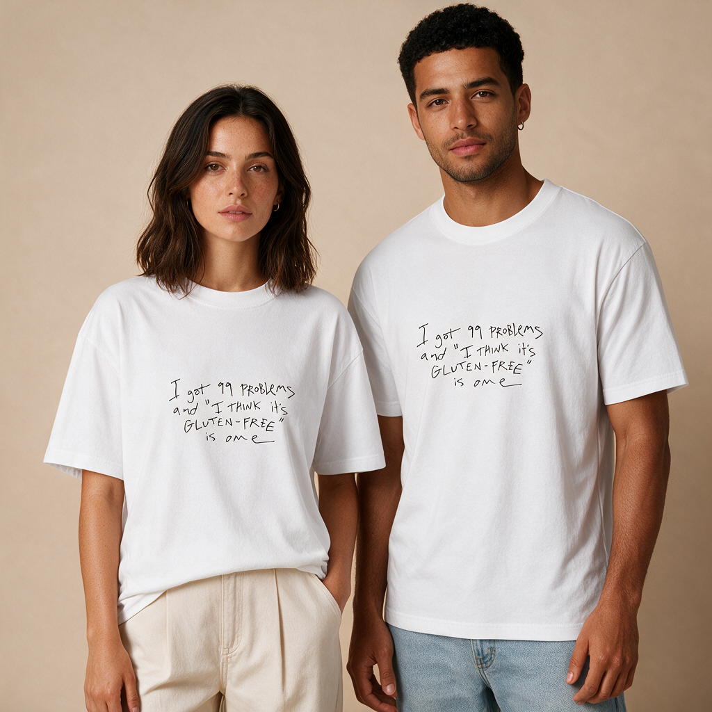 99 Problems, Gluten Is One – Unisex Oversized – Mockup