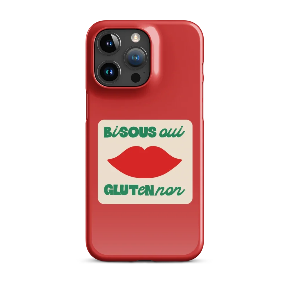 Bisous Oui, Gluten No - Slim Case - Rot