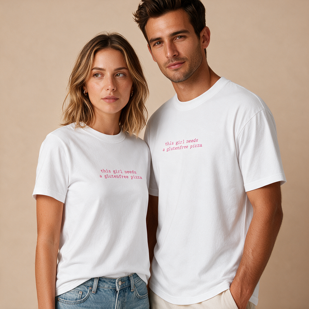 Girl Needs Glutenfree Pizza – Unisex Klassisch – Mockup