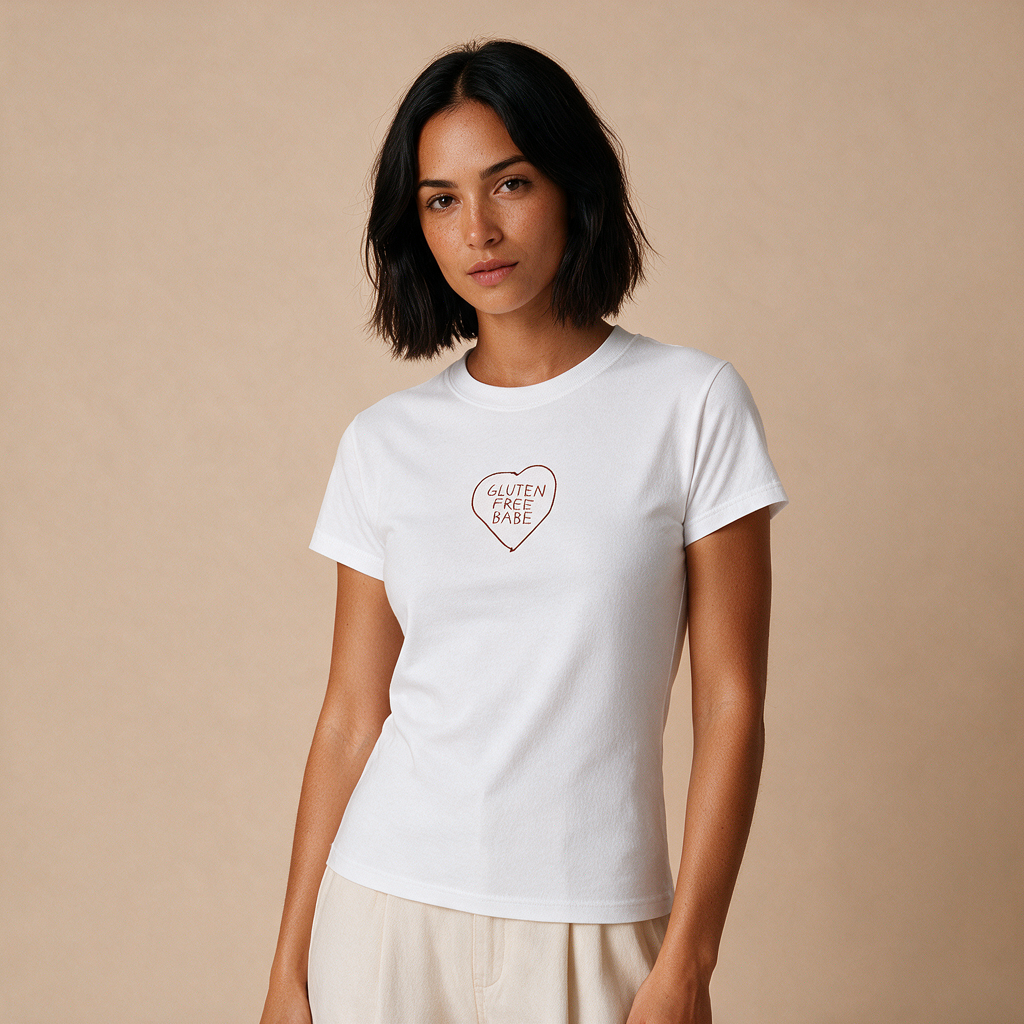 Glutenfree Babe – Damen Baby Tee – Mockup