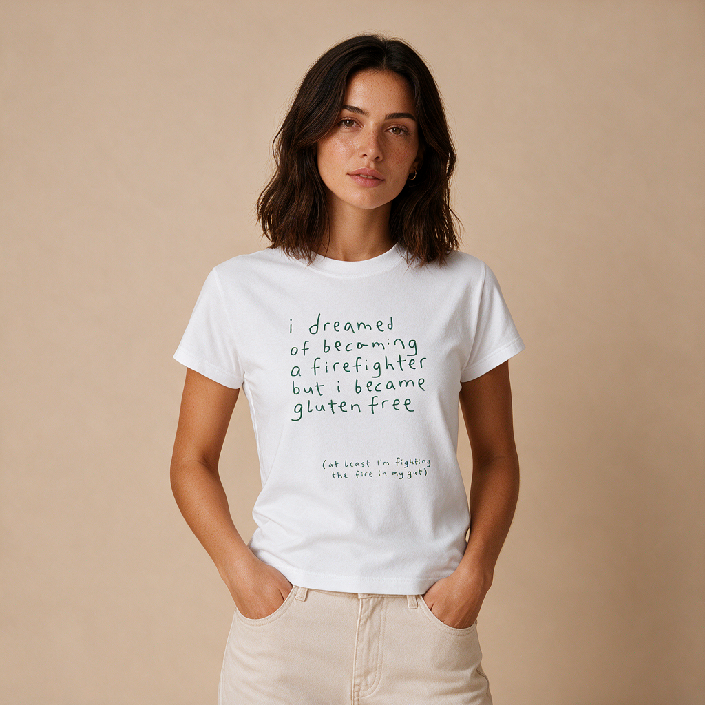 I Became Glutenfree – Damen Baby Tee – Mockup