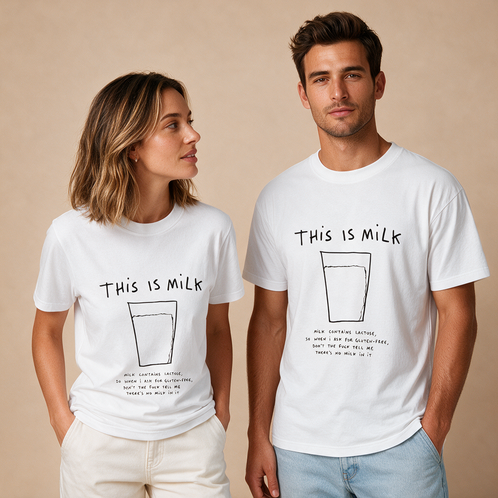 Lactose Is Not Gluten – Unisex Klassisch – Mockup