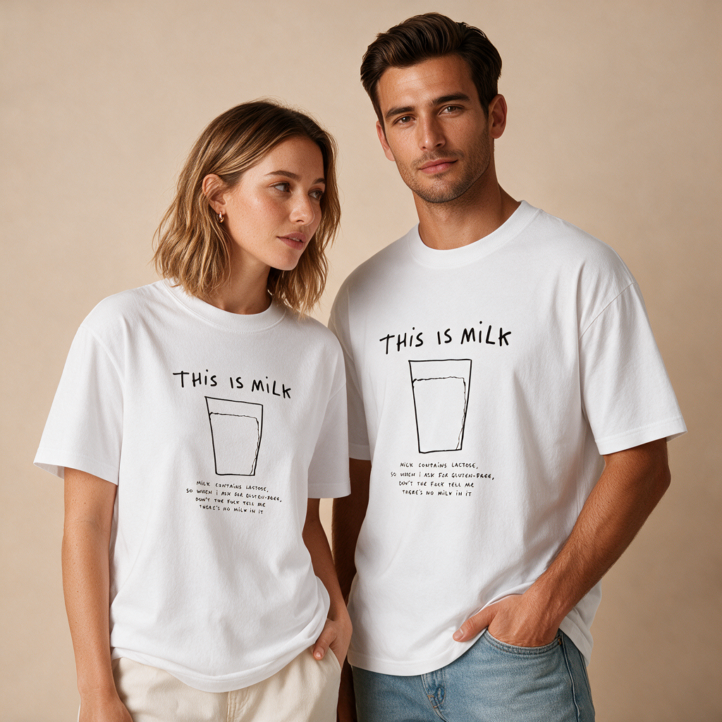 Lactose Is Not Gluten – Unisex Oversized – Mockup