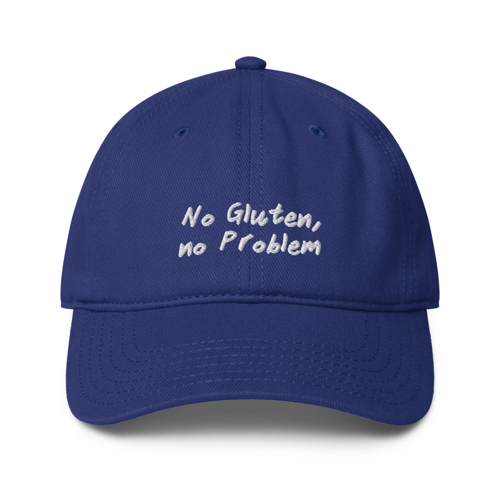 No Gluten, No Problem - Dunkelblau - Cap Front