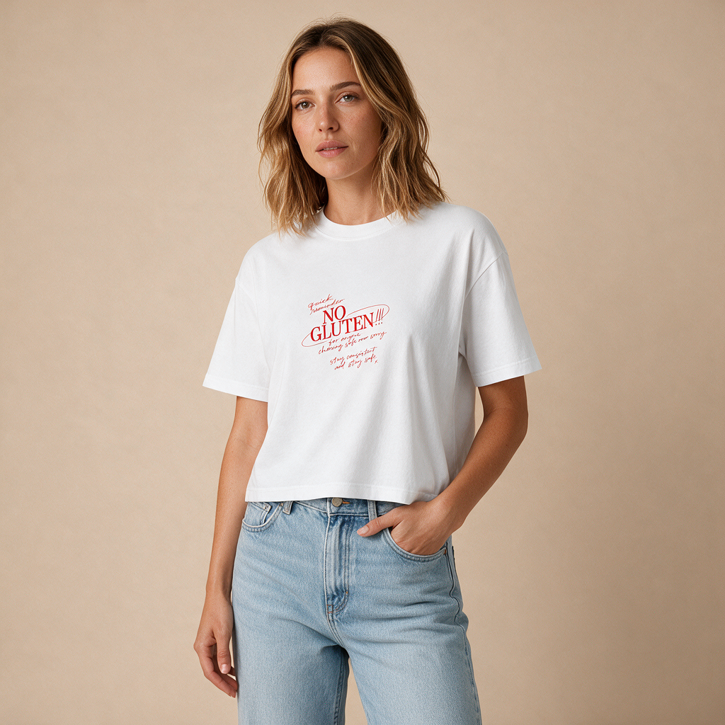 No Gluten! Reminder – Damen Boxy Fit – Model