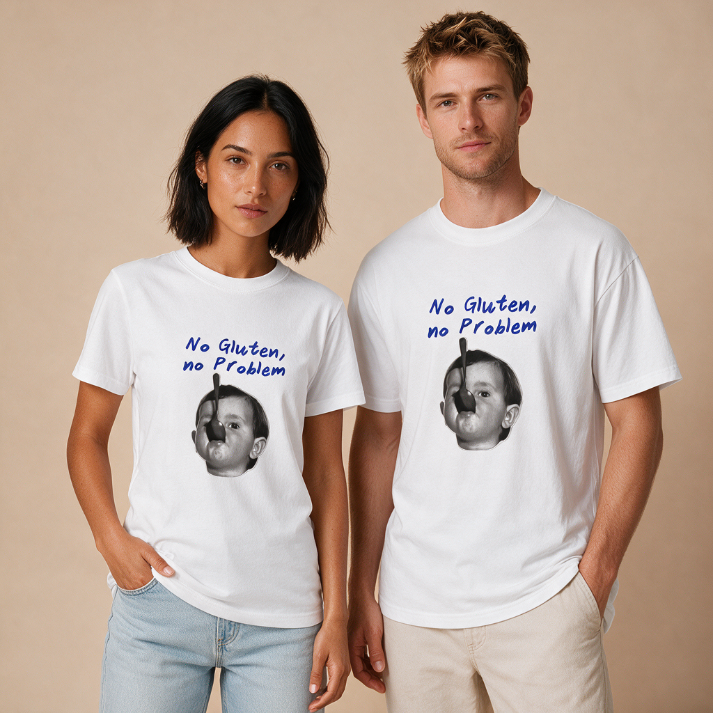 No Gluten, No Problem – Unisex Klassisch – Mockup