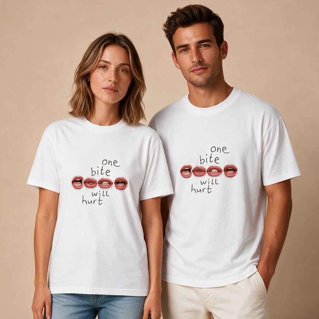 One Bite Will Hurt – Unisex Klassisch – Mockup