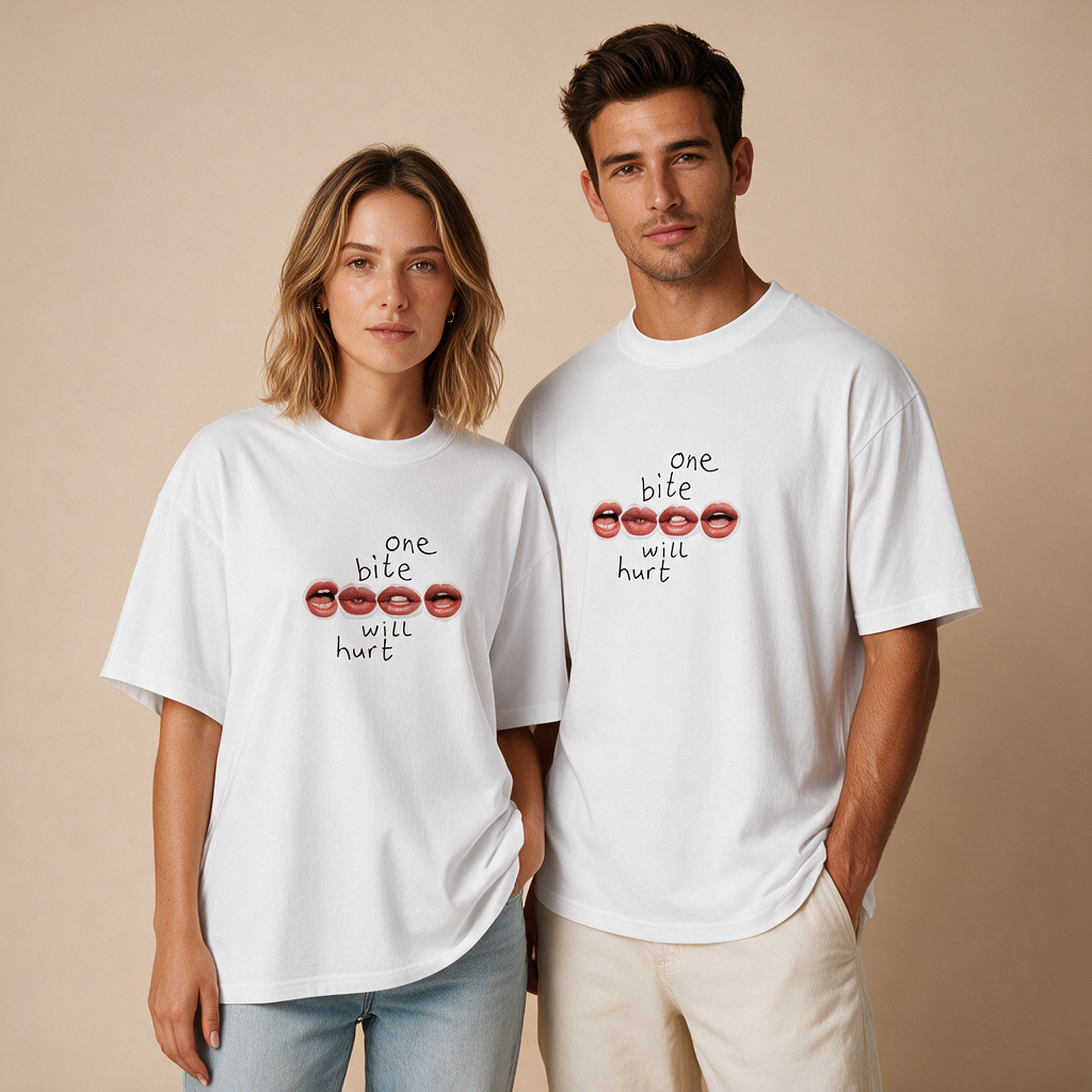 One Bite Will Hurt – Unisex Oversized – Mockup