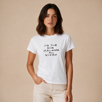 Schlimmer als Gluten – Damen Baby Tee – Mockup