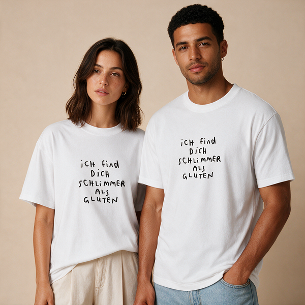 Schlimmer als Gluten – Unisex Oversized – Mockup