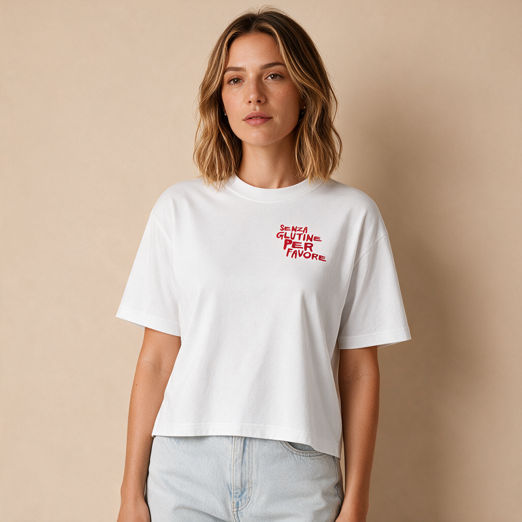 Senza Glutine, Per Favore – Damen Boxy Fit – Mockup