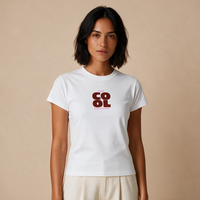 Too Cool For Gluten – Damen Baby Tee – Mockup