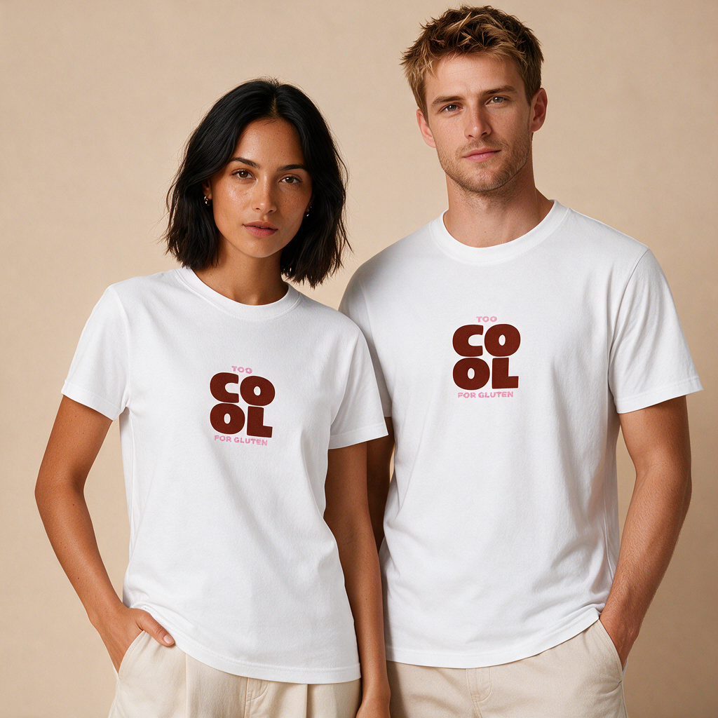 Too Cool For Gluten – Unisex Klassisch – Mockup