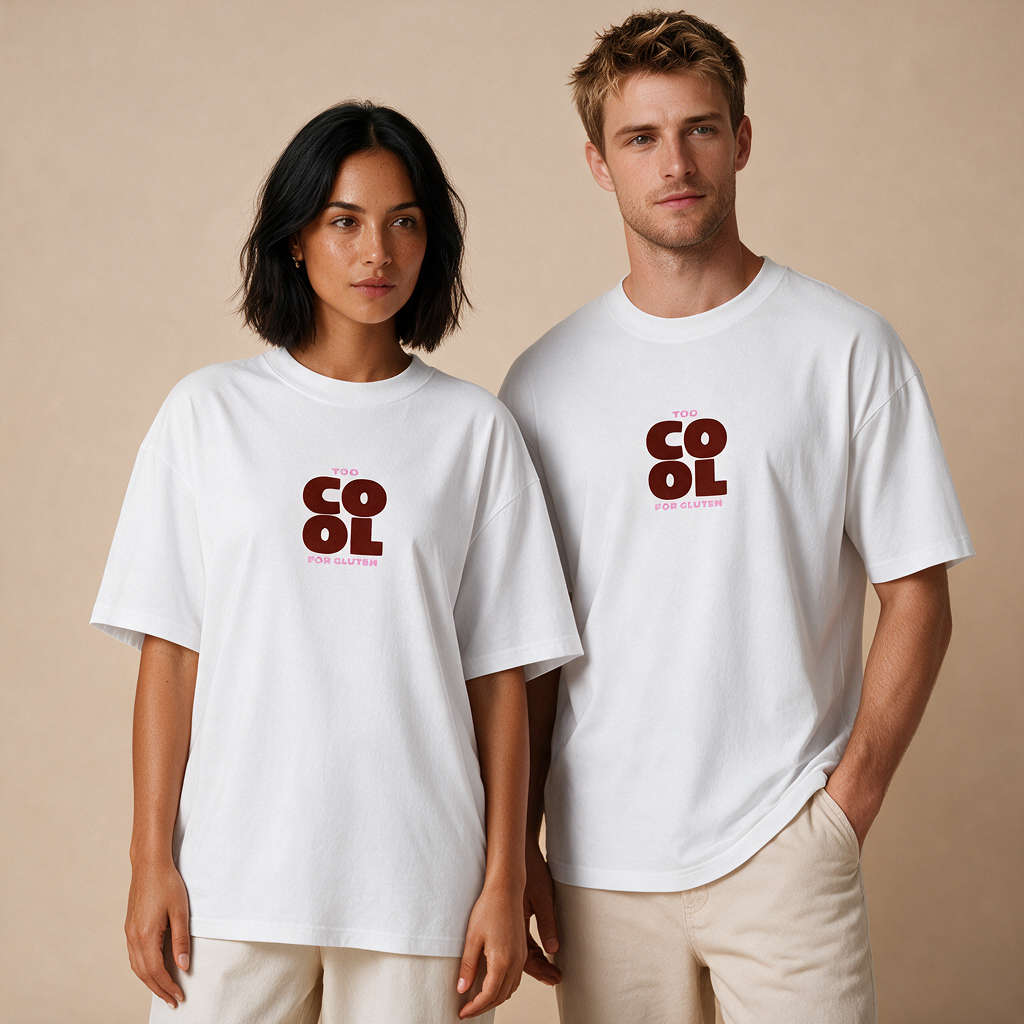 Too Cool For Gluten – Unisex Oversized – Mockup