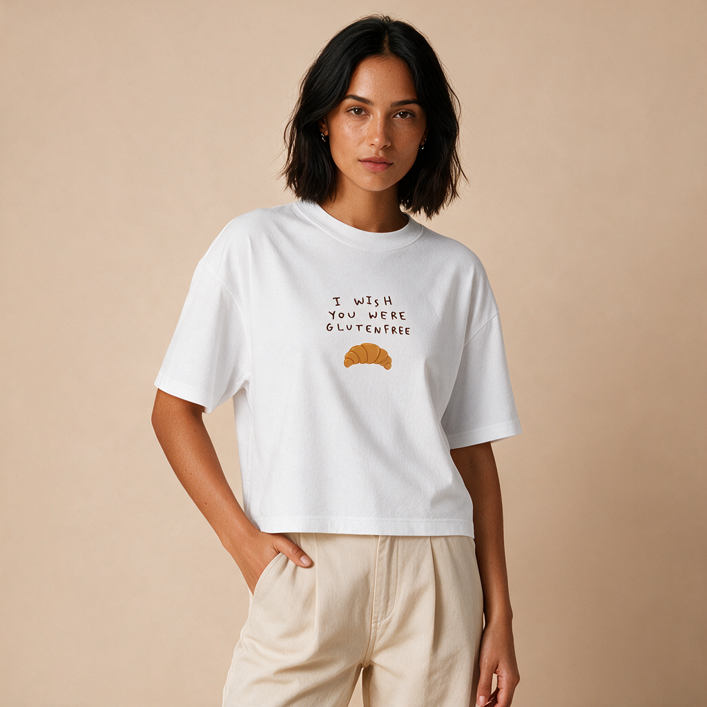 Wish You Were Glutenfree – Damen Boxy Fit – Mockup