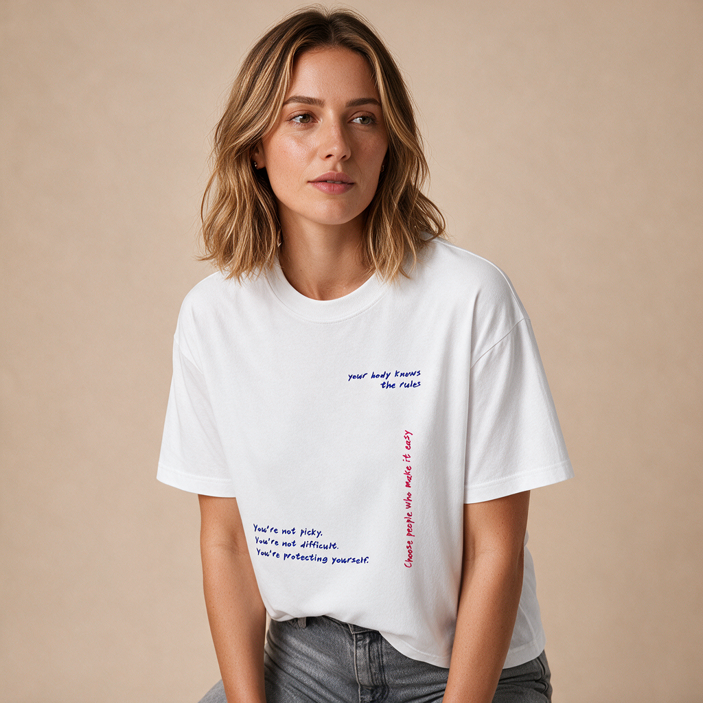 Your Body Knows The Rules – Damen Boxy Fit – Mockup