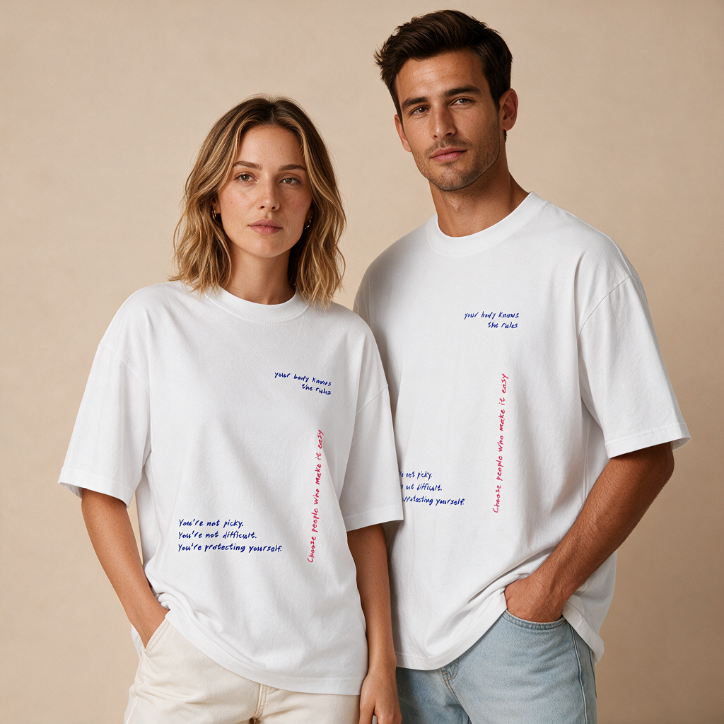 Your Body Knows The Rules – Unisex Oversized – Mockup